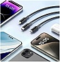 ���� ������ USB 2.0 AM to Lightning + Micro 5P + USB-C 1.2m 100W Essager (EXCMTL-JJ01-P)