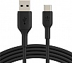 ���� ������ USB 2.0 AM to USB-C 2.0m PVC black Belkin (CAB001BT2MBK)