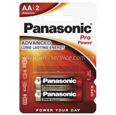  Panasonic Pro Power AA BLI 2 ALKALINE (LR6XEG/2BP)