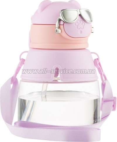 Бутылка для воды Ardesto Space 550мл Pink (AR2255SP) Бутылка для воды Ardesto Space 550мл Pink (AR2255SP)