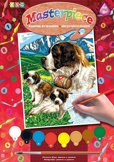    Sequin Art PAINTING BY NUMBERS JUNIOR St Bernards (SA1109)