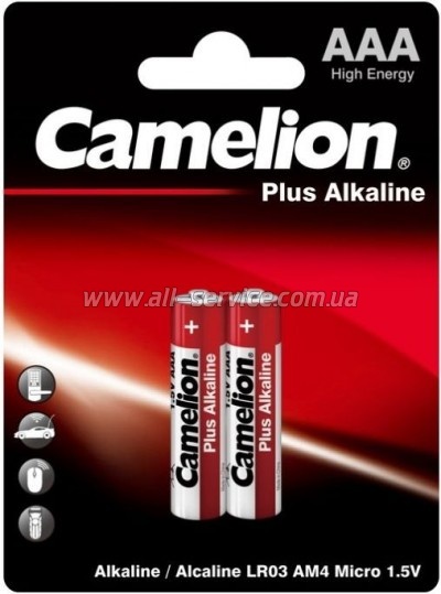  Camelion AAA LR03 2BL Plus Alkaline (LR03-BP2)