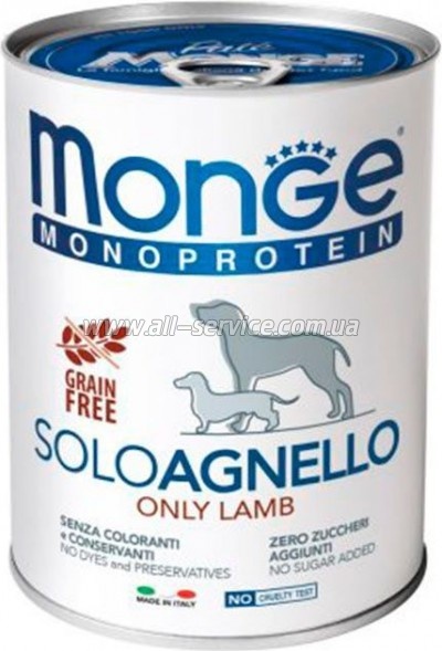 �������� ��� ����� Monge Dog Solo 100% ������� 400 � (8009470014236)