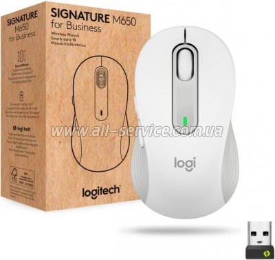  Logitech Signature M650 Wireless for Business Off-White (910-006275)