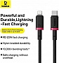 ���� ������ USB-C to Lightning 2.0m 20W red+black Baseus (P10377800U01-03)