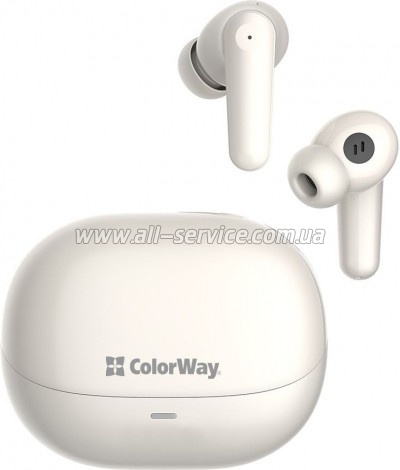 �������� ColorWay Slim TWS-1 Earbuds Long Life Beige (CW-TWS1BE)