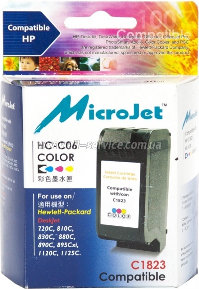 �������� MicroJet �23 HP DJ7xx/ 880/ 890/ 895/ 1120 ������ C1823D color (HC-C06)