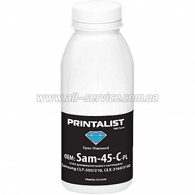  PRINTALIST Samsung CLP-300/ 310/ CLX-2160/ 3160  45 Cyan (Sam-45-C-PL)