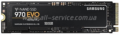 SSD  500GB Samsung 970 EVO M.2 NVMe PCIe 3.0 4x 2280 V-NAND 3-bit MLC (MZ-V7E500BW)