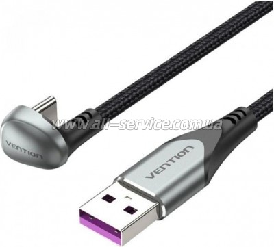 ���� ������ USB 2.0 AM to USB-C 1.5m 66W 180� U-Shaped aluminum alloy Vention (COHHG)