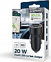 �������� ������� Gembird 1xUSB-A + 1xUSB-C black (TA-UC-A2PDQC20-CAR-01)