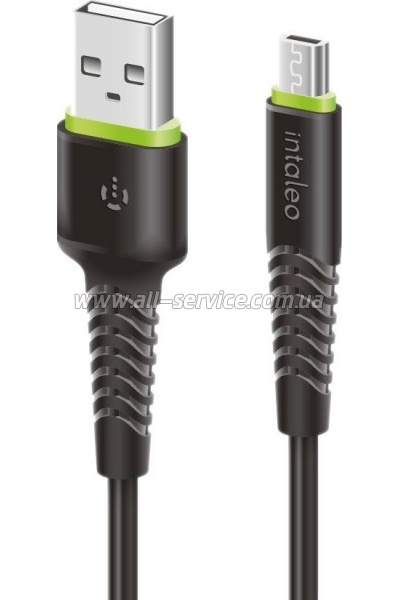 ���� ������ USB 2.0 AM to Micro 5P 2.0m CBFLEXM2 black Intaleo (1283126521430)