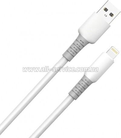 Дата кабель USB 2.0 AM to Lightning 1.0m 3A liquid silicone white ColorWay (CW-CBUL093-WT) Дата кабель USB 2.0 AM to Lightning 1.0m 3A liquid silicone white ColorWay (CW-CBUL093-WT)
