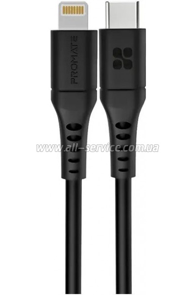 ���� ������ USB-C to Lightning 1.2m Promate (powerlink-120.black)