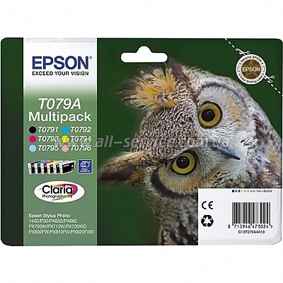   Epson StPhoto P50/ PX660/ PX720WD/ PX820FWD Bundle Bk, C, M, Y, LC, LM (C13T079A4A10)