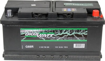 Аккумулятор автомобильный GigaWatt 83A (0185758300) Аккумулятор автомобильный GigaWatt 83A (0185758300)