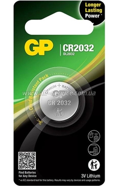  Gp CR2032 3.0V * 1 (CR2032-U1 / CR2032 / 4891199003721)