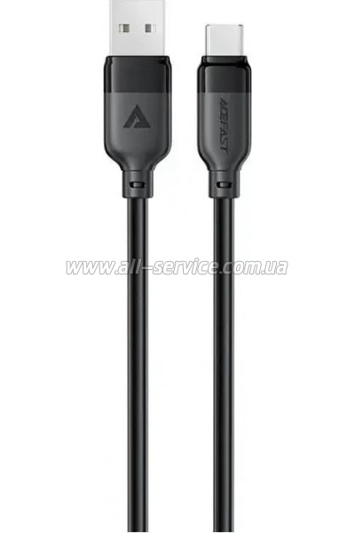 ���� ������ USB 2.0 AM to USB-C 1.2m 3A TPE black Acefast (6974316283812)