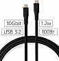 ���� ������ USB-C to USB-C 1.2m UBS3.2 Gen2 10G 100W Chip Silicon Black Vinga (VCPDCCC31012SB)