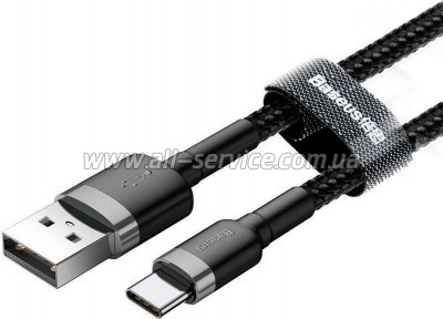 ���� ������ USB 3.1 AM to USB-C 1.0m 3A grey black Baseus (CATKLF-BG1)