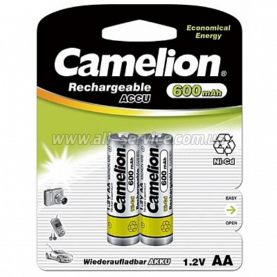  Camelion AA 600mAh Ni-Cd *2 R6-2BL (NC-AA600BP2)