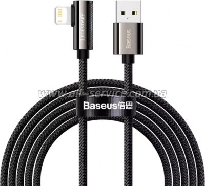 Дата кабель USB 2.0 AM to Lightning 2.0m CALCS 2.4A 90 Legend Series Elbow Black Baseus (CALCS-A01) Дата кабель USB 2.0 AM to Lightning 2.0m CALCS 2.4A 90 Legend Series Elbow Black Baseus (CALCS-A01)