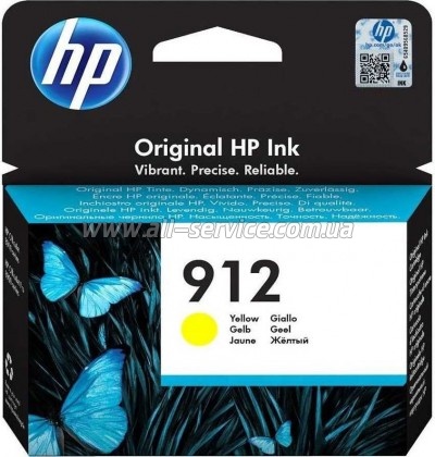Картридж HP №912 Officejet Pro 8023 Yellow (3YL79AE) Картридж HP №912 Officejet Pro 8023 Yellow (3YL79AE)