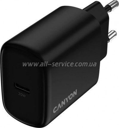 �������� ������� Canyon OnCharge 200 20W 1xPD EU Black (CNE-CHA200-11)