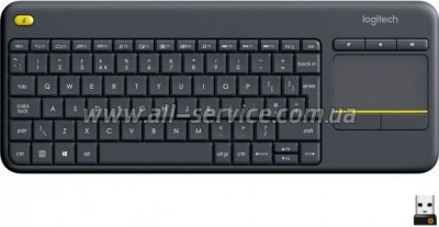  Logitech K400 Plus Touch Wireless UA Black (920-007145)