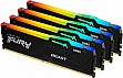     DDR5 128GB (4x32GB) 5600 MHz Beast RGB XMP Kingston Fury (ex.HyperX) (KF556C40BBAK4-128)