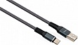 ���� ������ USB 2.0 AM to Type-C 1m flat nylon gray Vinga (VCPDCTCFNB1GR)