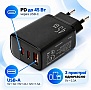 �������� ������� Vinga 2xUSB-C + USB-A Display 45W (VCR45ACCDB)