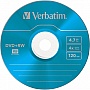 ���� Verbatim DVD+RW 4.7Gb 4x SlimCase 5�� Color (43297)