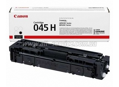   Canon 045H  LBP611CN/ LBP613CDW  MF610/ MF630/ MF611/ MF613/ MF631/ MF633/ MF635/ 1246C002 Black