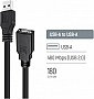 ���� ������ USB 2.0 AM/AF 1.8m black ColorWay (CW-CBUF076-BK)