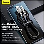 ���� ������ USB 2.0 AM to USB-C 1.0m Cafule Metal 66W black Baseus (CAKF000101)