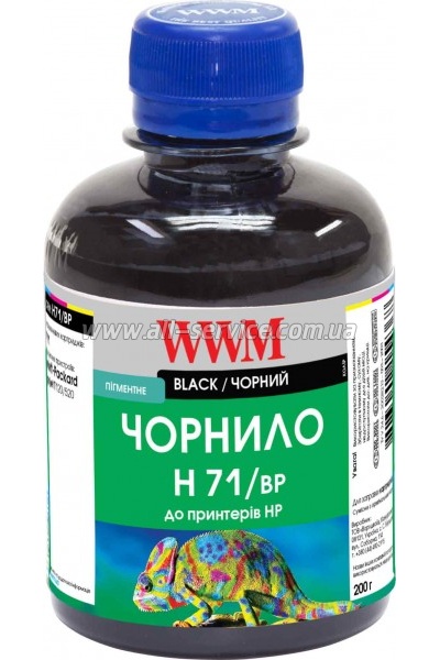 Чернила WWM для HP №711 200г Black Пигментные (H71/BP) Чернила WWM для HP №711 200г Black Пигментные (H71/BP)