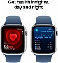 - Apple Watch SE 2024 GPS 44mm Silver Aluminium Case with Denim Sport Band - M/L (MXER3QH/A)