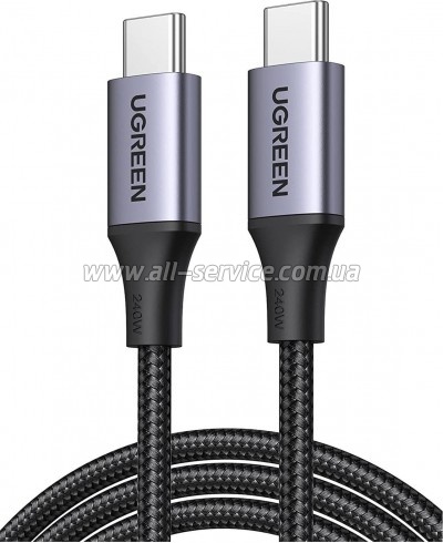 ���� ������ USB-C to USB-C 2.0m 240W space gray Ugreen (90440)