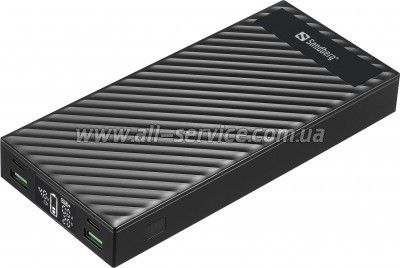   Sandberg 30000mAh, PD/100W, QC/3.0, UPS mode, +2*cable 100W (420-87)