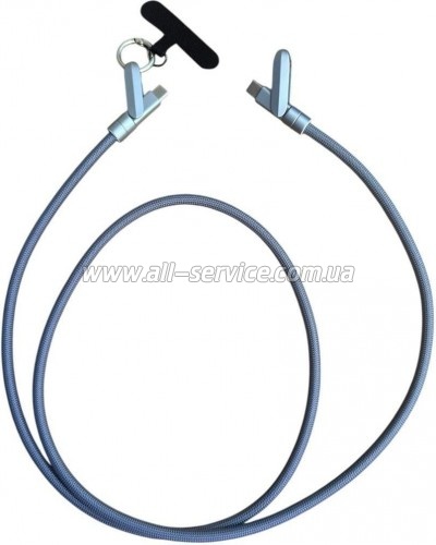 ���� ������ USB-C to USB-C 1.2m PD3.1 100W braided gray XoKo (XK-SC-HLD-200-GR)