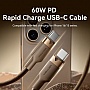 ���� ������ USB-C to USB-C 1.0m 3A aluminum gold Vention (TRDJF)