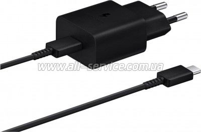 �������� ������� Samsung USB-� 15W Black + Cable USB-C 1m (EP-T1510XBEGEU)