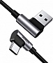 ���� ������ USB 2.0 AM to USB-C 3.0m 3A 90� corner US176 black Ugreen (70875)