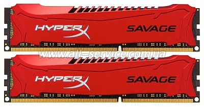  4Gbx2 KINGSTON HyperX OC KIT DDR3, 2133Mhz CL11 Savage Red (HX321C11SRK2/8)