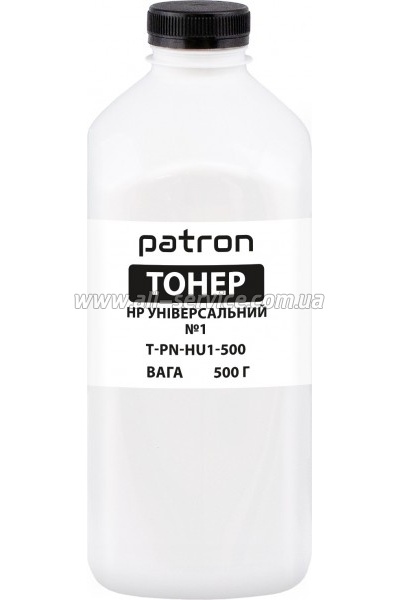 Тонер Patron HP Universal №1 бутль 500г Black (PN-HU1-500) Тонер Patron HP Universal №1 бутль 500г Black (PN-HU1-500)