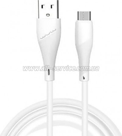 ���� ������ USB 2.0 AM to Micro 5P 1.0m 2.4A X196 white WUW (6972573335572)