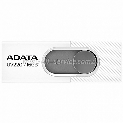  16GB ADATA UV220 USB 2.0 WHITE/GRAY (AUV220-16G-RWHGY)