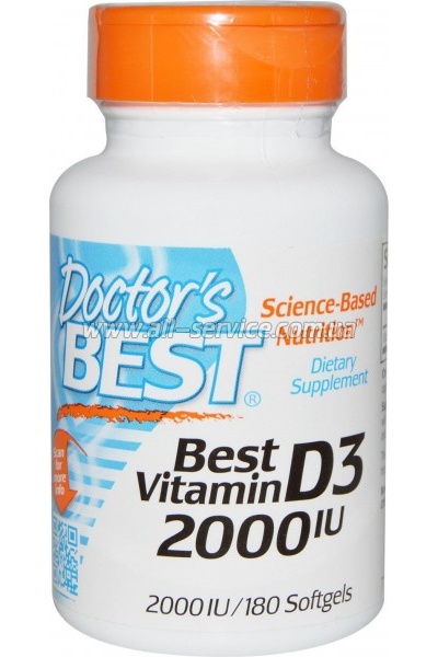  Doctor's Best  D3 2000IU, 180   (DRB-00210)