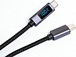 ���� ������ USB-C to USB-C 2.0m 100W LCD Display Nylon Black Vinga (VYDCCC22100D)